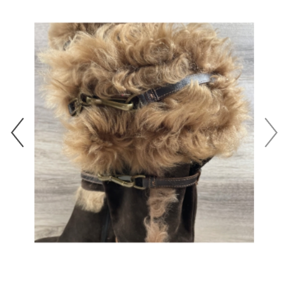 Coach ! Jessica suede and fur over the knee boots
